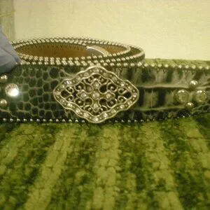 Crystal belt buckle with a Justin belt - size 38 Justin Boots | Accessories | Crystal Belt Buckle With A  main image 4